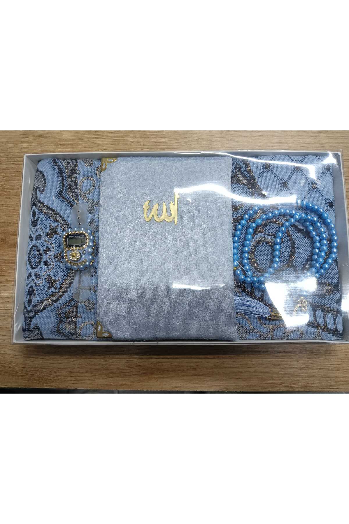 Seccade İnci Tesbih Yasini Şerif Taşlı Zikirmatik Seti — görsel 1