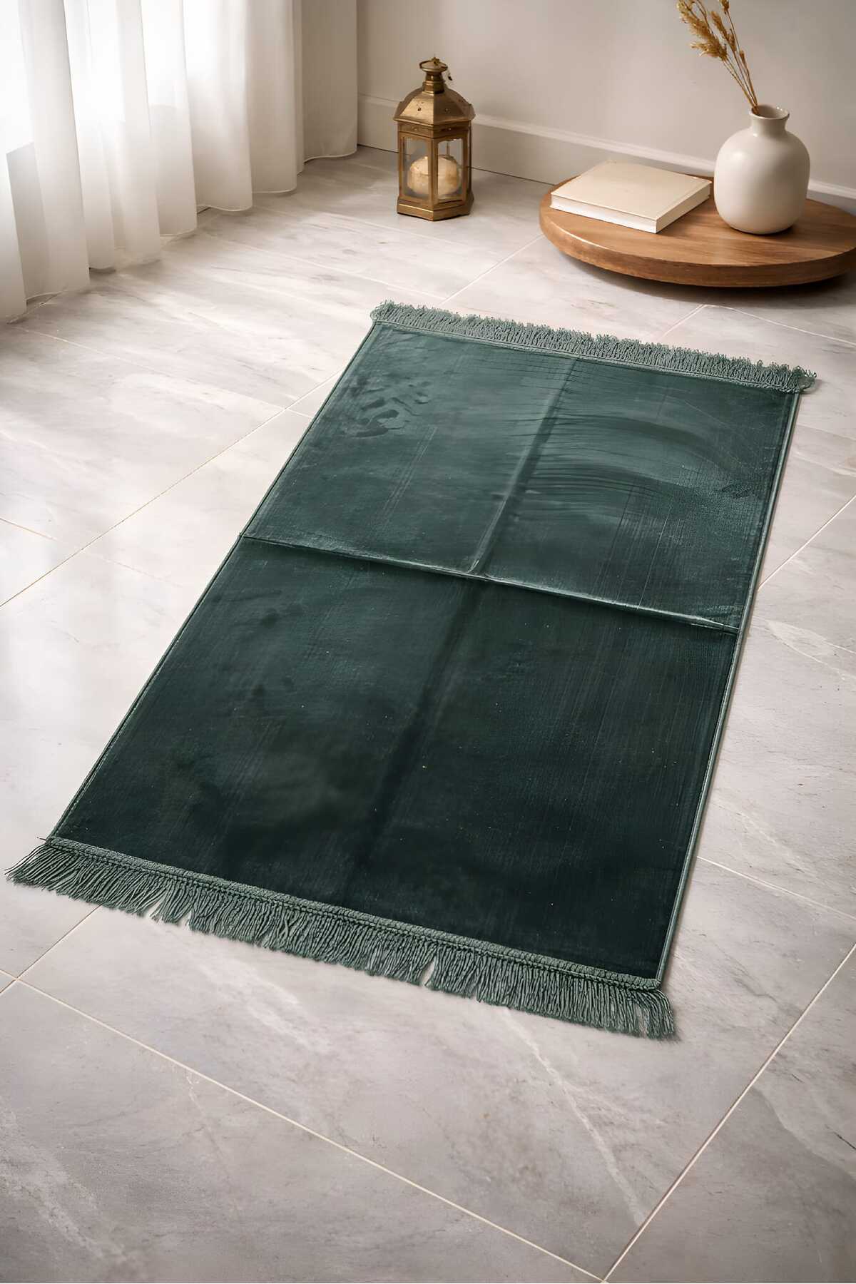 Karma Yumuşak Şık Desensiz Düz Seccade 700 Gr Hafif Namazlık — görsel 2